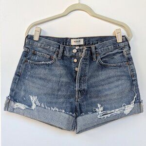 NWOT Agolde Parker short with cuff, heat wave color, size 29